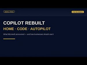 Microsoft Just Rebuilt Copilot — Home, Code & Autopilot for Business