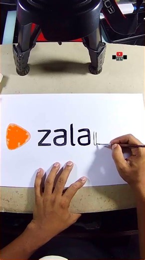 How to draw the Zalando logo #shorts