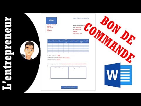 Faire un bon de commande sur Word (+ modèle)