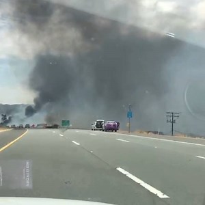 185K views · 2.6K reactions | WHOA: This is what it looked like driving on Interstate 8 east of San Diego this afternoon. Raging wildfires have forced evacuations in Alpine and shut down lanes on the interstate. | ABC15 Arizona | Facebook
