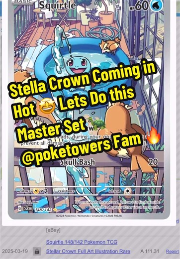 Squirtle in the Pool 🐢 He is Going up 🤩🤩. Who’s got the Stella Crown Squirtle? 😍. Let’s get this master set! 🤩🤩. #pokemontiktok #squirtlesquad #scarletandviolet #fyp #squirtle #fun #collection