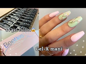 HOW TO DO GEL X NAILS IN DEPTH TUTORIAL + TRYING BEETLES GEL POLISH