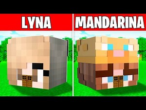 Lyna vs Mandarina: House vs House Battle in Minecraft!