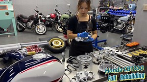 Watch a Honda CB1300 Rebuild in Just 18 Minutes - Full Restoration!