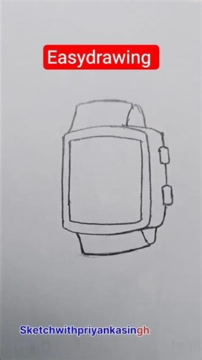 Smart Watch Drawing | Easy Watch Drawing for Kids | Kids Art and Craft 🎨🔥||drawing #viral #shorts