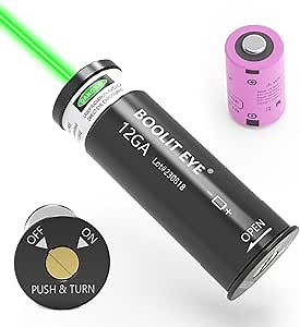 Laser Bore Sight 12GA Red/Green Laser Boresighter Comes with Switch and Large Capacity Battery