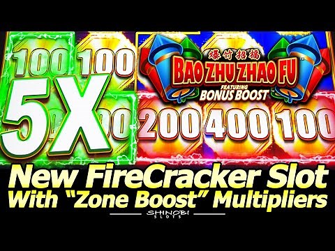 NEW Version of the Firecracker Slot with Zone Boost! 3 Bonuses at Red Rock Casino in Las Vegas
