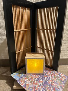 Masu-japanese Hinoki × Washi Paper LED Lantern – Battery Operated (includes Batteries) - Etsy Canada