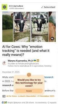 AI for Cows - LinkedIn Newsletter - Facial Detection in Cattle