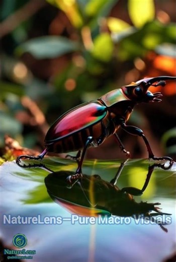 Metallic Rainbow Stag Beetle Macro Look