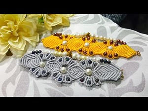 🌺 TUTORIAL Pulsera en Macramé con Piedras