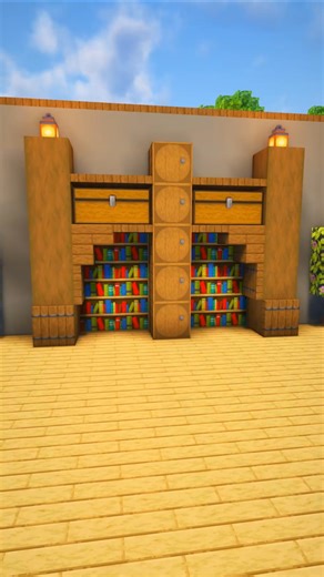 Minecraft Simple Storage Shelf Build Tutorial 📚🧱 | Aesthetic Organization for Any Survival Base!