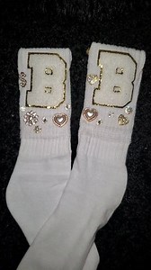 Diy Junk Socks #junksocks #charmsocks #DIY #bling #custom #tutorial #rhinestones | Brance So Craftee