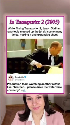 In Transporter 2 (2005)While filming Transporter 2, Jason Statham reportedly messed up the jet ski