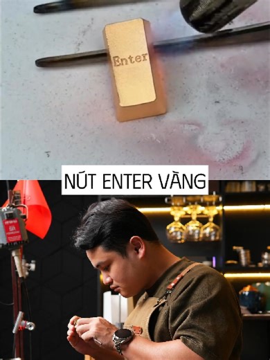 Chiếc nút enter bằng vàng của sếp tặng #K205 #a1 #vàng #c #huykvienchibao