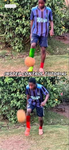 INSTEP CONTROL TUTORIAL #InstepControl #footballcontrol #firsttouch #viral #footballshorts #fyp #x10