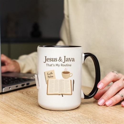 Christian Coffee Mug, Religious Morning Routine Cup, Bible Study Gift, Jesus & Java Mug, Spiritual Encouragement, Christian Gifts, Faith - Etsy