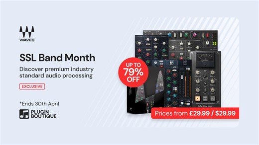 Save up to 79% on Waves Audio's SSL 4000 Collection & plugins