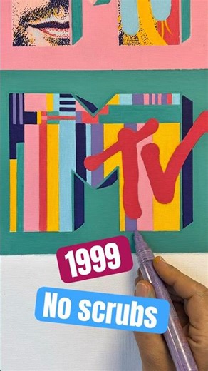 Day 19 – 1999.TLC dominates MTV with No Scrubs.Guess who’s next. #tlc #1999 #mtv #artistatwork #pop