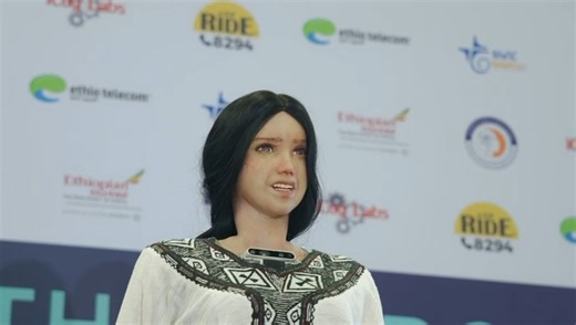 Meet Desta, the humanoid robot sparking inspiration among today's youth at the Ethiopian Start-up Exhibition in the Science Museum #DestaRobot #YouthInnovation #EthiopianStartups #Innovation #Robotics #YouthEmpowerment | Ethiopian Artificial Intelligence Institute- የኢትዮጵያ አርቲፊሻል ኢንተለጀንስ ኢንስቲትዩት