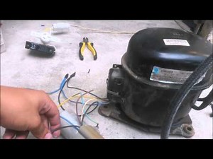 Ligação de motor compressor