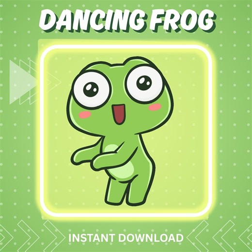 Animated Dancing Frog Emote for Twitch & Discord | Funny Dance Stream Emote GIF - Etsy