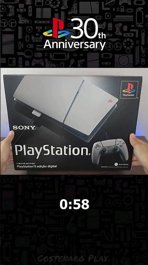 🔥 Unboxing em 1 MIN: PS5 (30th Anniversary) #playstation5 #ps5slim #ps5 #30thanniversary #unboxing