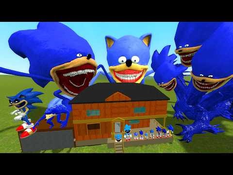 ALL SHIN SONIC TAPES FAMILY VS HOUSE! in Garry's Mod