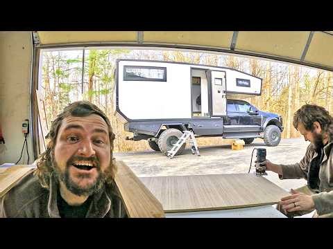 Building my Dream Truck Camper Interior out of my New Garage on 10 Acres in the Woods