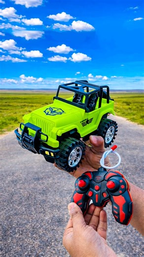 Green RC Jeep Remote Control Off-Road Testing 🔥😱