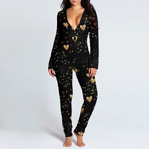 Watch Fashion Women's One Piece Pajamas with Drop Seat Butt Flap on Amazon Live