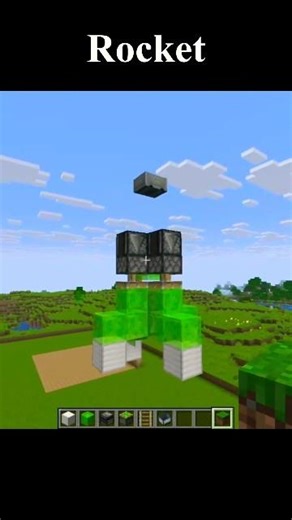 amazing space rocket built in Minecraft!