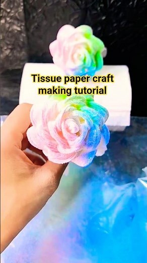 Tissue Paper Craft Tutorial | DIY Tissue Paper Handicraft #handmadecraft #tissuepaperflower #craft