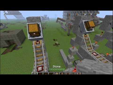 Minecraft Tutorial --- Minecart Storage System