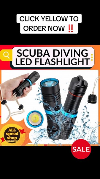Diving Flashlight: 100M Waterproof LED Torch Light