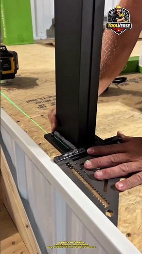 Metal Frame Installation Using a Cordless Drill and Laser Level #constructionwork #factorywork