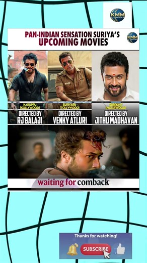 The King of Kollywood Returns! 👑 Suriya’s Next 3 Mega Projects#Suriya44 #Kanguva#ytshorts