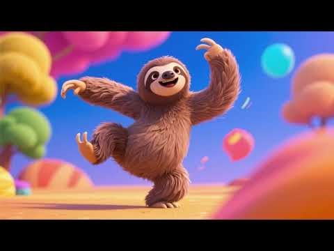 Sloth Moves So Slow 🦥🌴 | Cute Kids Animal Song