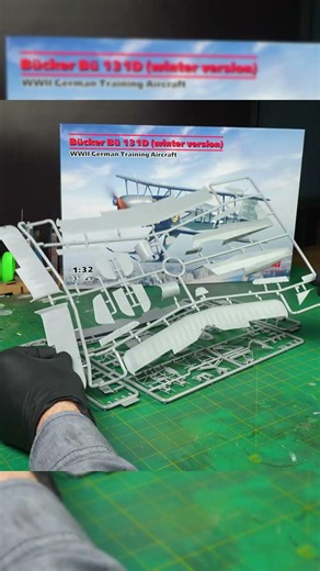 Bücker Bü 131D, WWII German Training Aircraft — winter version in 1:32 scale by ICM