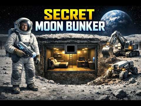 Secret Moon Bunker Built by Astronaut | AI Construction Timelapse