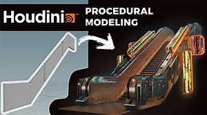 Procedural Modeling an Escalator | SideFX