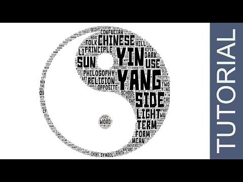 Yin Yang word cloud art