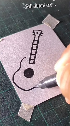 how to draw a guitar