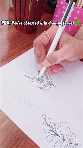 leaf drawing for beginners | easy drawing#trend#sketch#drawing#shorts#satisfying #art