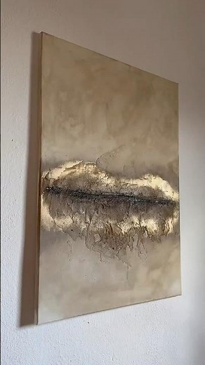 Pure Gold & Sand Texture | Abstract Painting #art #acrylicpainting #abstractart #artist #texture
