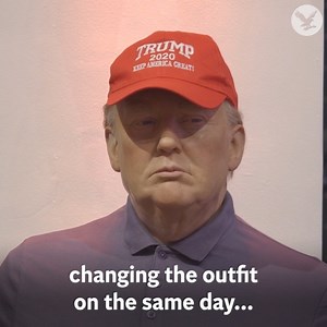 47K views · 750 reactions | Trump waxwork redressed as golfer at Madame Tussauds | The Independent | Facebook