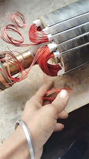 9kv alternator armature winding || single phase 220 voltage #electrical #armature #motorwinding