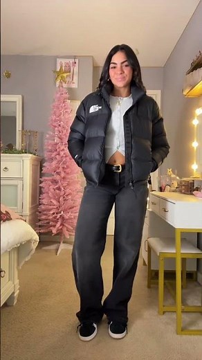 Puffer Jacket Outfit Inspo!🖤🖤 #style #ootd #ootdguide #fashion #clothing #fitspo