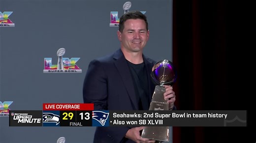 Mike Macdonald speaks to media Monday following Seahawks Super Bowl LX victory