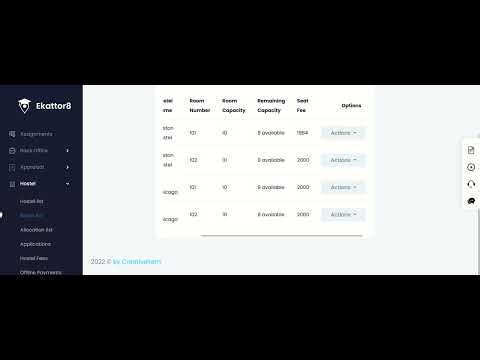 Hostel Section, Admin Account. School and College Management Information System Software
